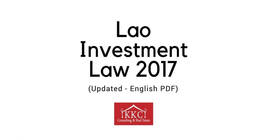 Lao Investment Law 2017